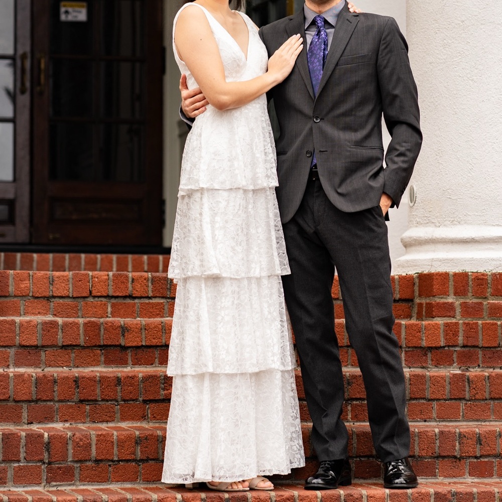 White David’s Bridal dress, size 0